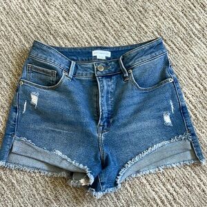 Good American High Rise Denim Shorts